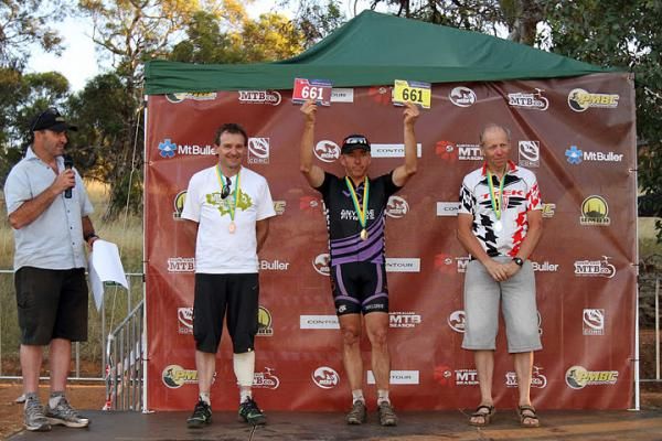 All Mountain Cup Super Master Men's podium: Craig Peacock, John Henderson, Kevin Jones