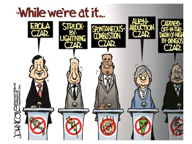 Political cartoon Obama Ebola czar