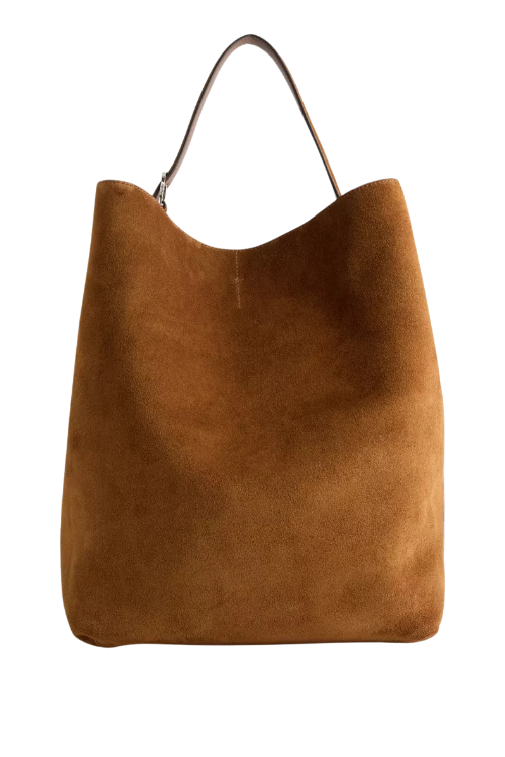 Belted Suede Tote Bag