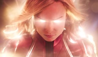 Carol Danvers energized in Captain Marvel
