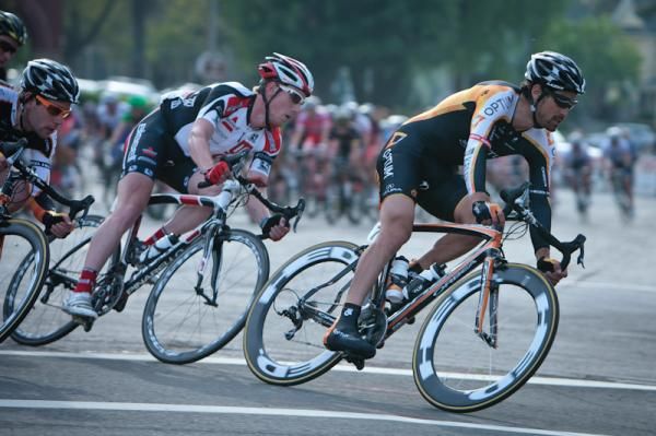 Alex Candelario (Optum) moves up in the bunch to take second place today.