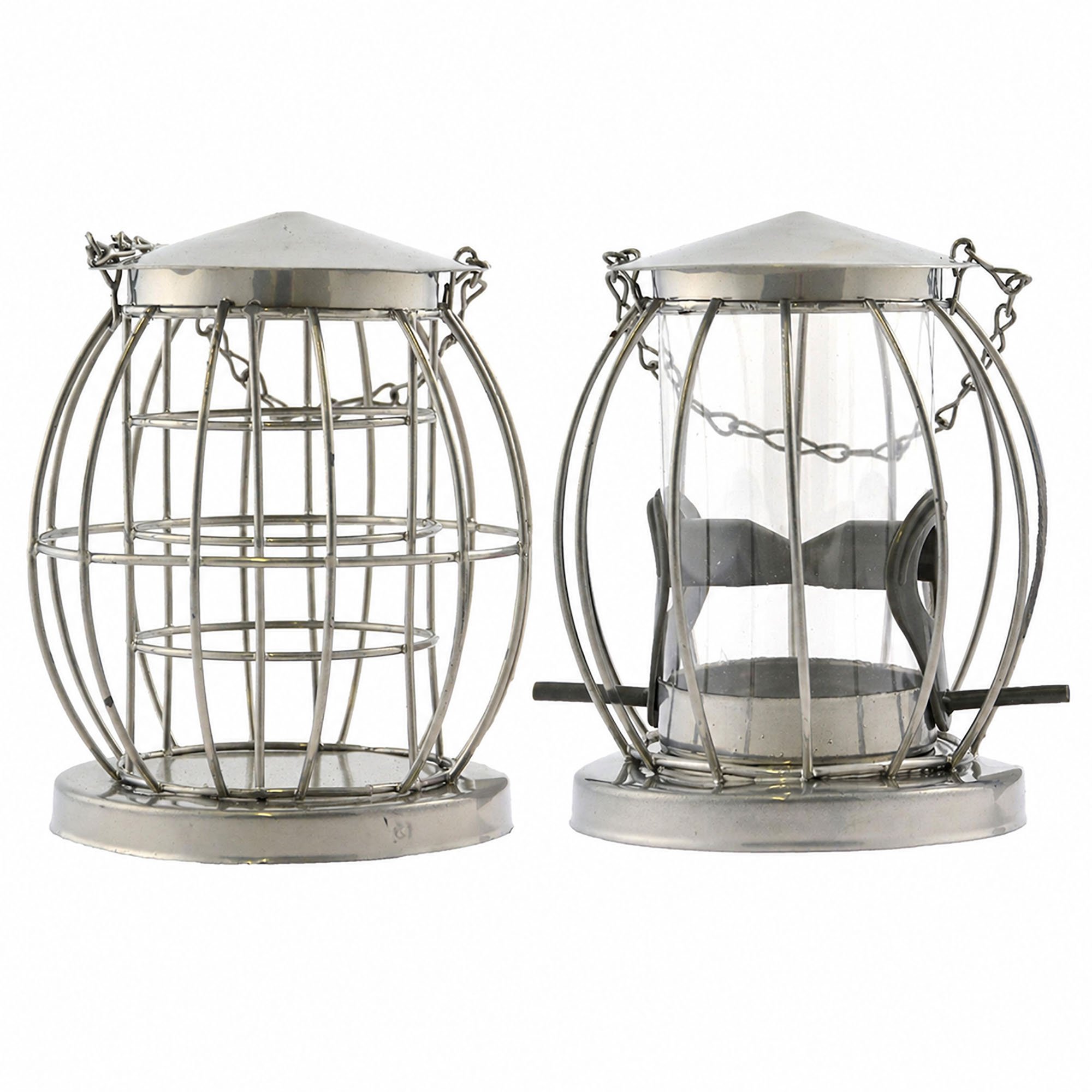 Greena Mini Caged Bird Feeders - 2pk - for Seeds &amp;amp; Fat Balls