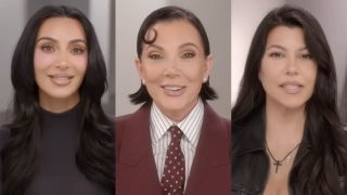 Kim Kardashian, Kris Jenner and Kourtney Kardashians are seen in interviews on The Kardashians.