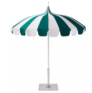 striped outdoor patio umbrella