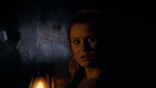 Dawn finds Harriet hiding in the cellar in Emmerdale