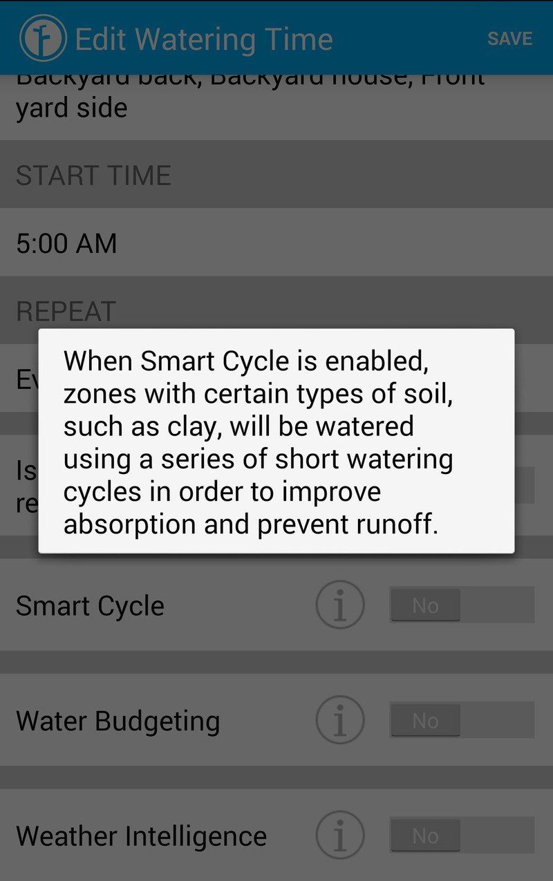 Rachio Iro app