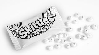 White skittles packet