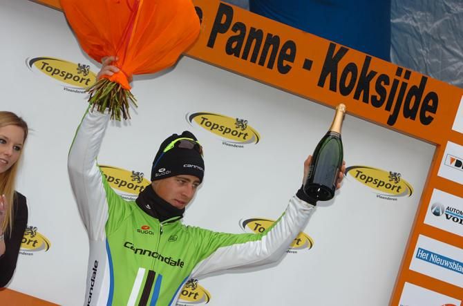 Peter Sagan (Cannondale) on the podium