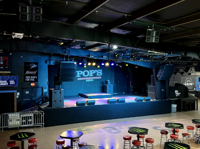 The Stage at Pop&#039;s, a legendary concert hall and nightclub.