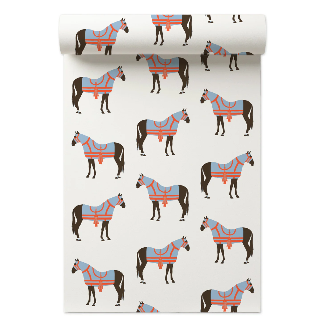Horse &amp;amp; Tassel Traditional Wallpaper