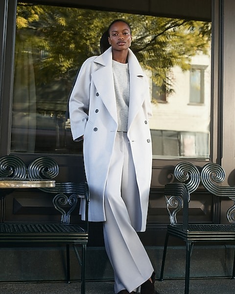 express, Double Breasted Belted Coat