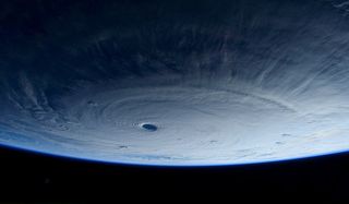 Astronaut Samantha Cristoforetti took this photo of the super typhoon on March 31.