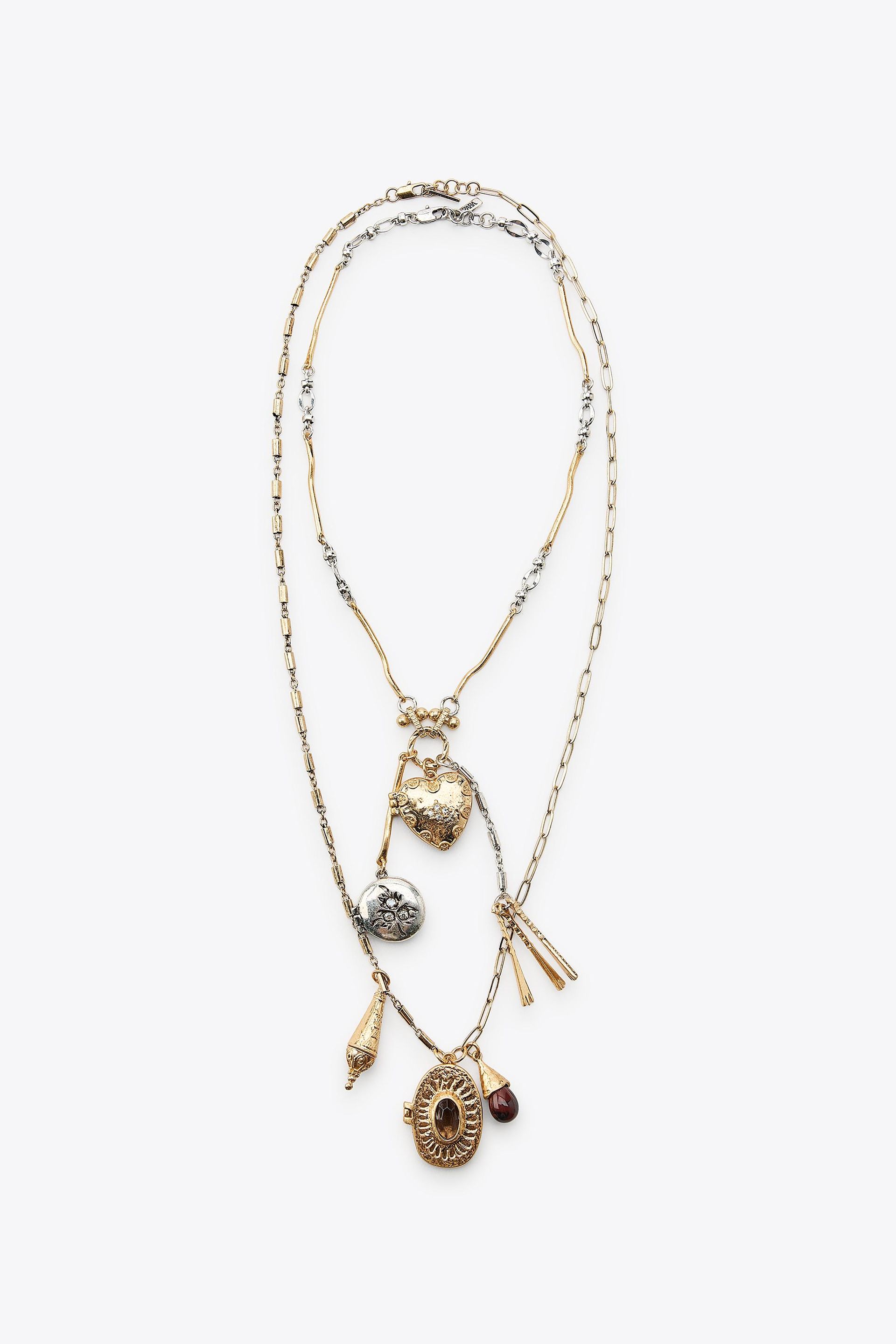 2-Pack of Charm and Box Necklaces