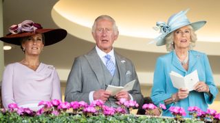 Sophie, Countess of Wessex, Prince Charles, Prince of Wales and Camilla, Duchess of Cornwall attend Royal Ascot 2022 at Ascot Racecourse on June 14, 2022 in Ascot, England.