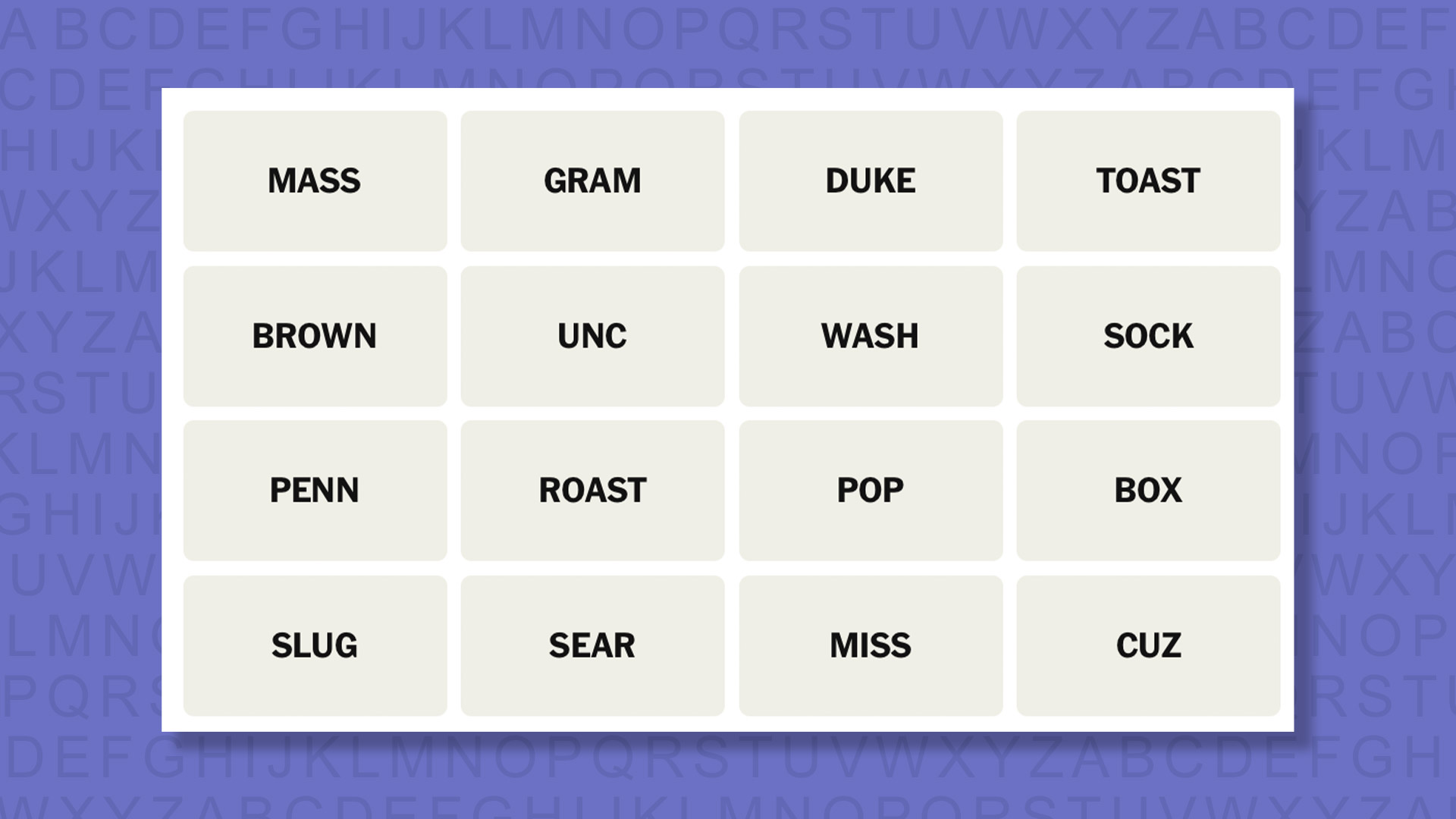 NYT Connections hints for game 1003 on a purple background