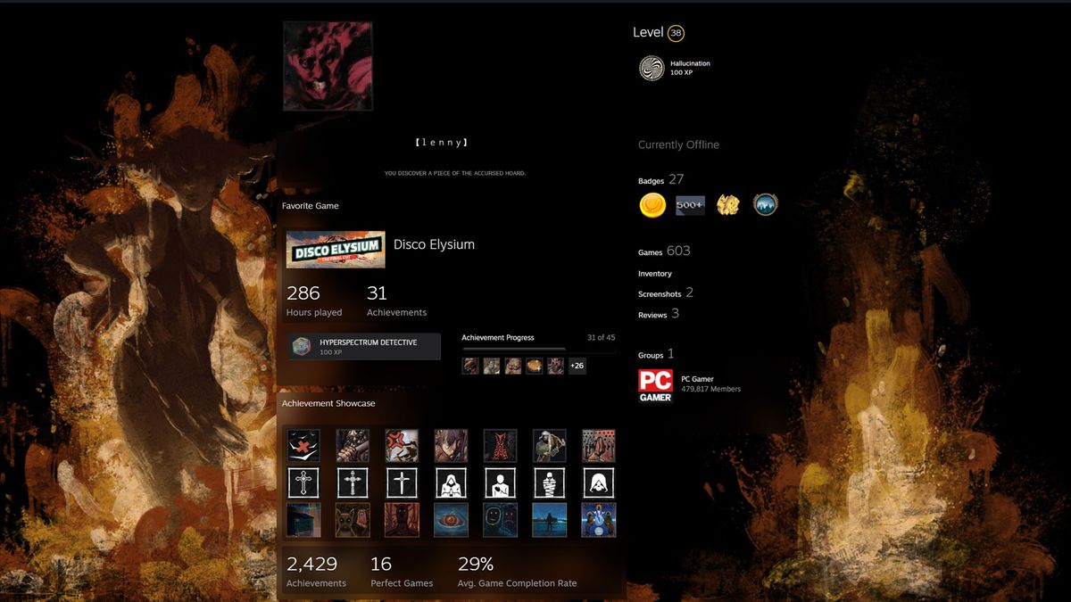 Steam profiles are beautiful 2000s-era relics