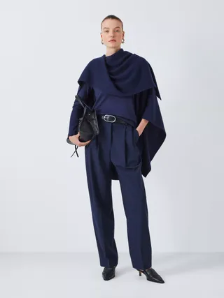 John Lewis Wool Cape, Navy