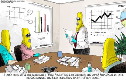 Political cartoon U.S. CDC flu season