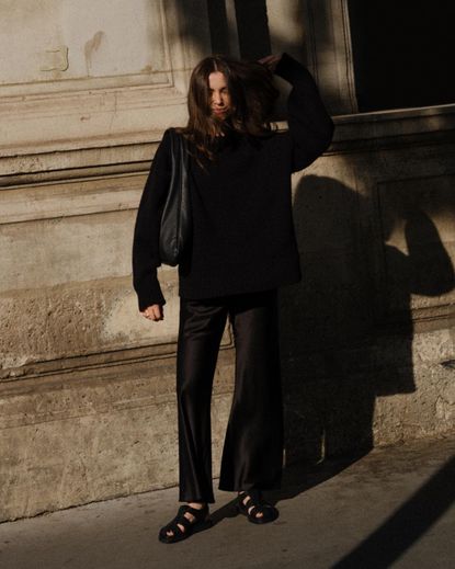Recycled Silk Asymmetric Trouser