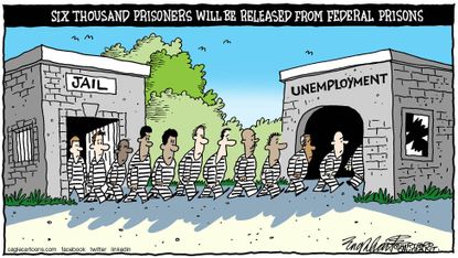Editorial cartoon U.S. Prisoners