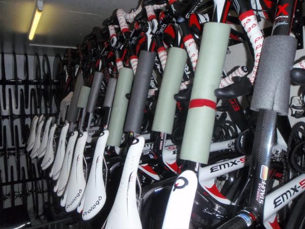No chances are taken with the team bikes during transport.