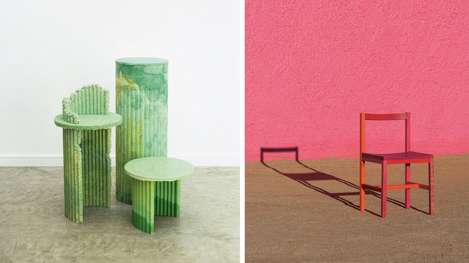 Green and pink furniture