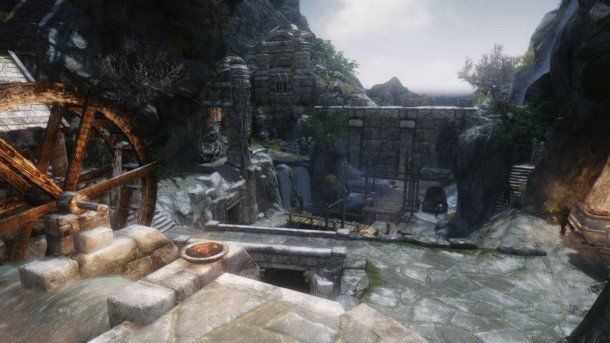 Skyrim more interesting loot. Паркур скайрим. Скайрим колодец.
