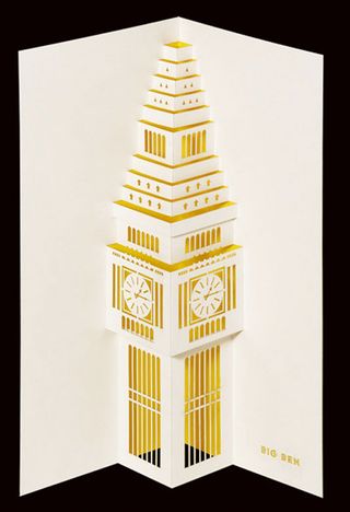 london 3D greeting card