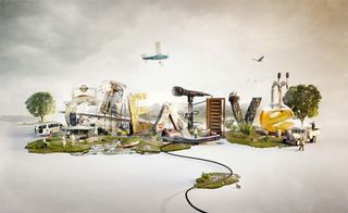 This creative image was created using a combination of CGI, matte painting and image retouching