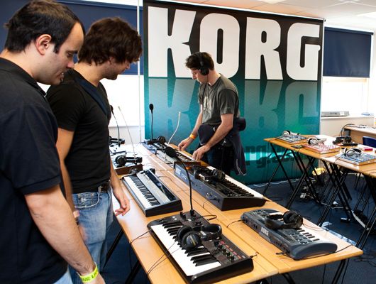The Korg room. Brimming with their latest.