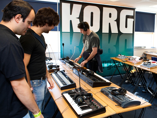 The Korg room. Brimming with their latest.
