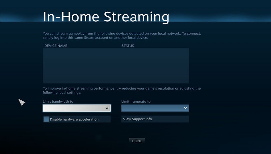 steam streaming