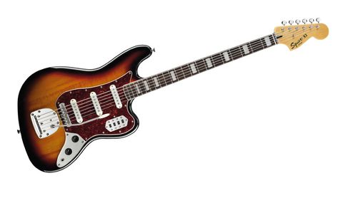 The Squier Bass VI resurrects the individual on/off pickup slider switches and low cut 'strangle' switch