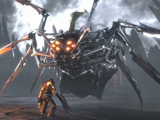 Take out the massive metal spiders tentacles