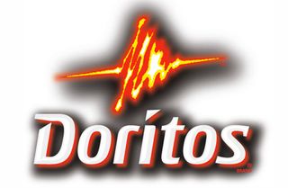 Two of the old regional logos for Doritos that have been replaced by the new, unified global identity