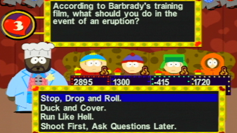 All but one South Park games (Multi, 1996-)