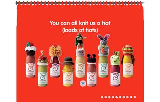 The Big Knit 'About Us' page uses parallax scrolling to give it an animated feel