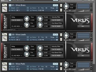The Kontakt 3 version of Virus comes with a dedicated Script?