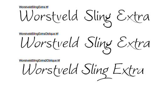 Best free handwriting fonts: Worstveld Sling