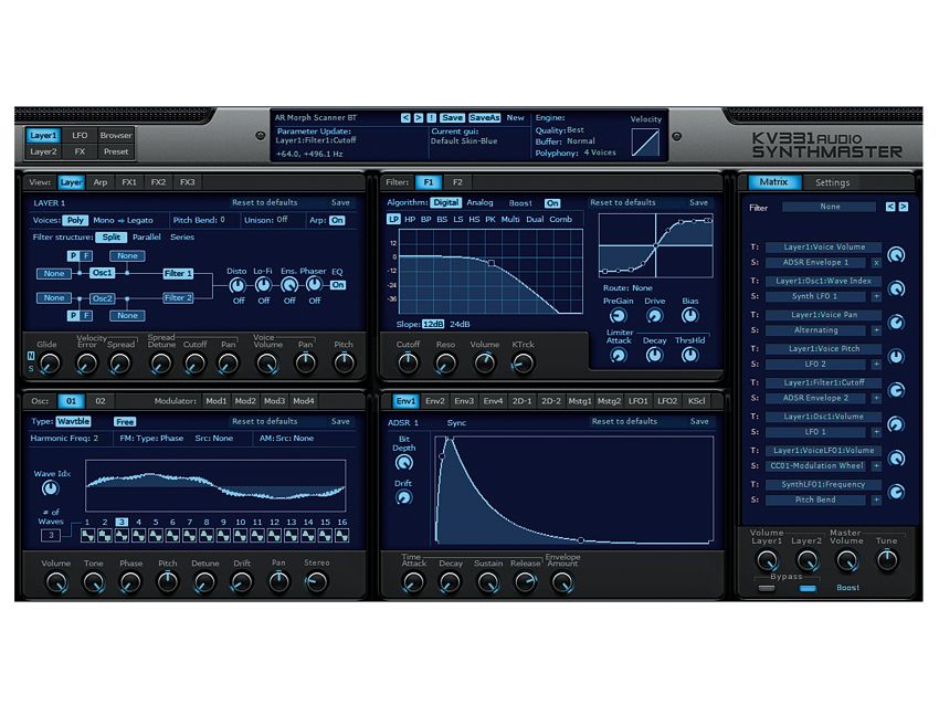 Synthmaster 2.5 genuinely stakes a strong claim to being the only soft synth you'll need.