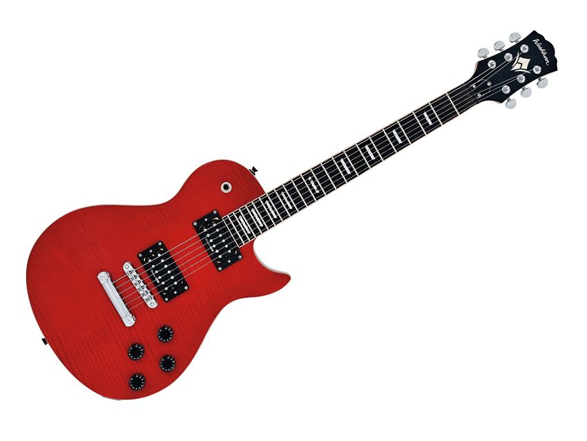 This trans red finish isn't for wallflower guitarists.