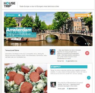 Content pieces like the Local Food Guide pieces from HouseTrip.com are fundamentally a search content play, but provide genuinely useful information