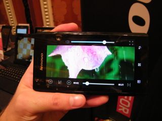 The lenovo k800 is one of the first intel atom-powered smartphones.