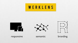 Snapshot of my presentation. Werklens was my concept for a Dutch application that would guide people to find a job.
