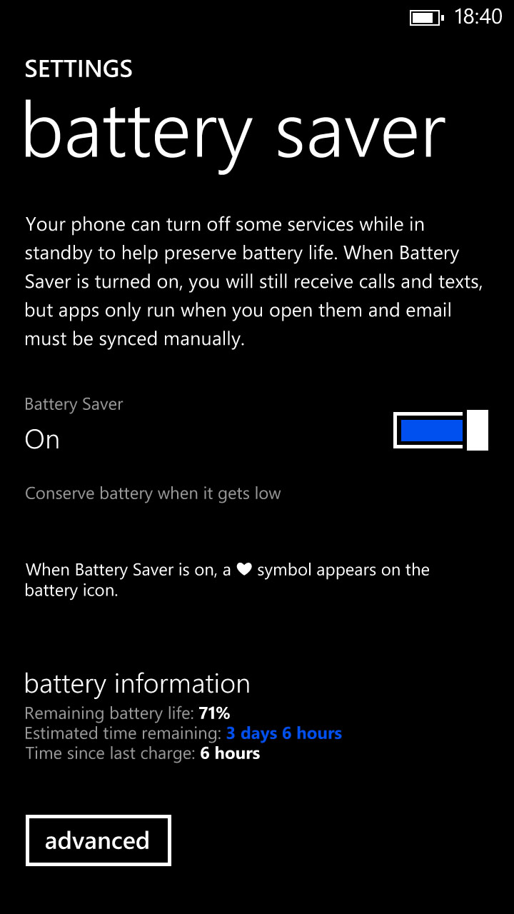 Battery saver
