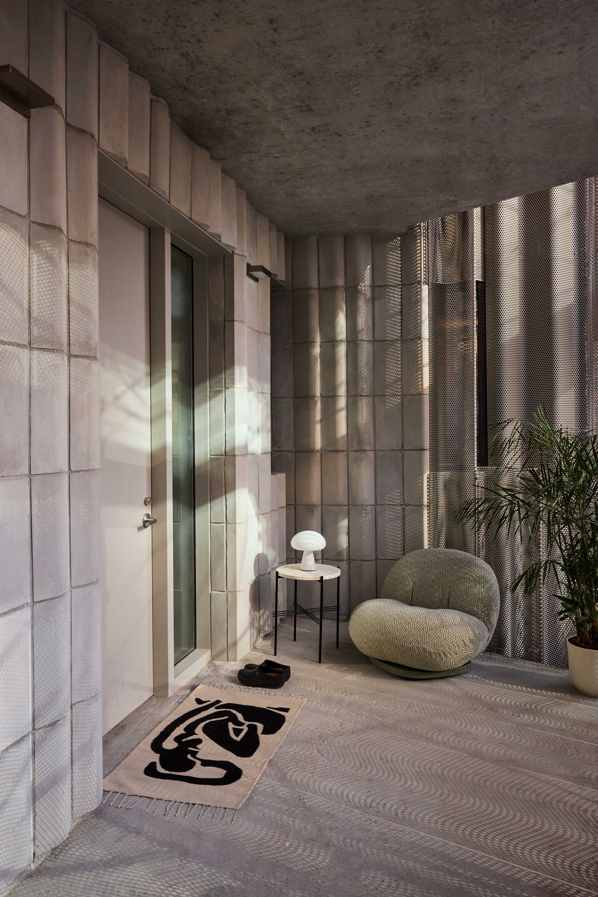 apartment entrance at Nine Chapel development Brooklyn