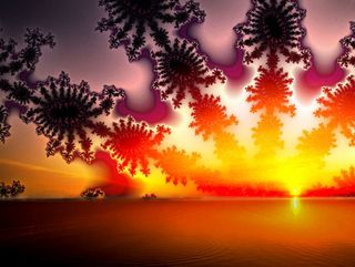 1990s wallpapers - Fractal sunset