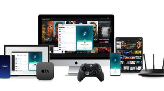 Surfshark interface on multiple devices like Mac, iPad, Android, and routers