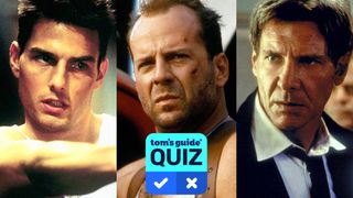 Tom Cruise in "Mission: Impossible," Bruce Willis in "Die Hard 3," and Harrison Ford in "Air Force One"