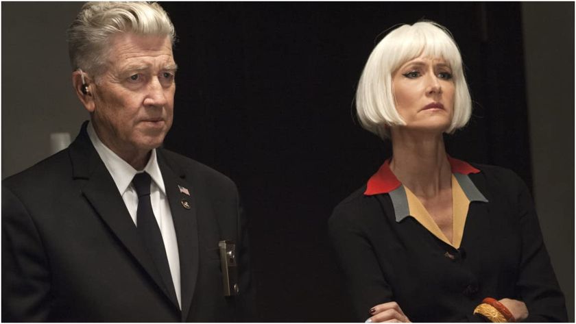 David Lynch as Gordon Cole and Laura Dern as Diane in Twin Peaks: The Return.